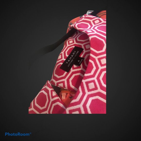 Beautiful Tahari Pink and White Dress - Picture 3 of 3